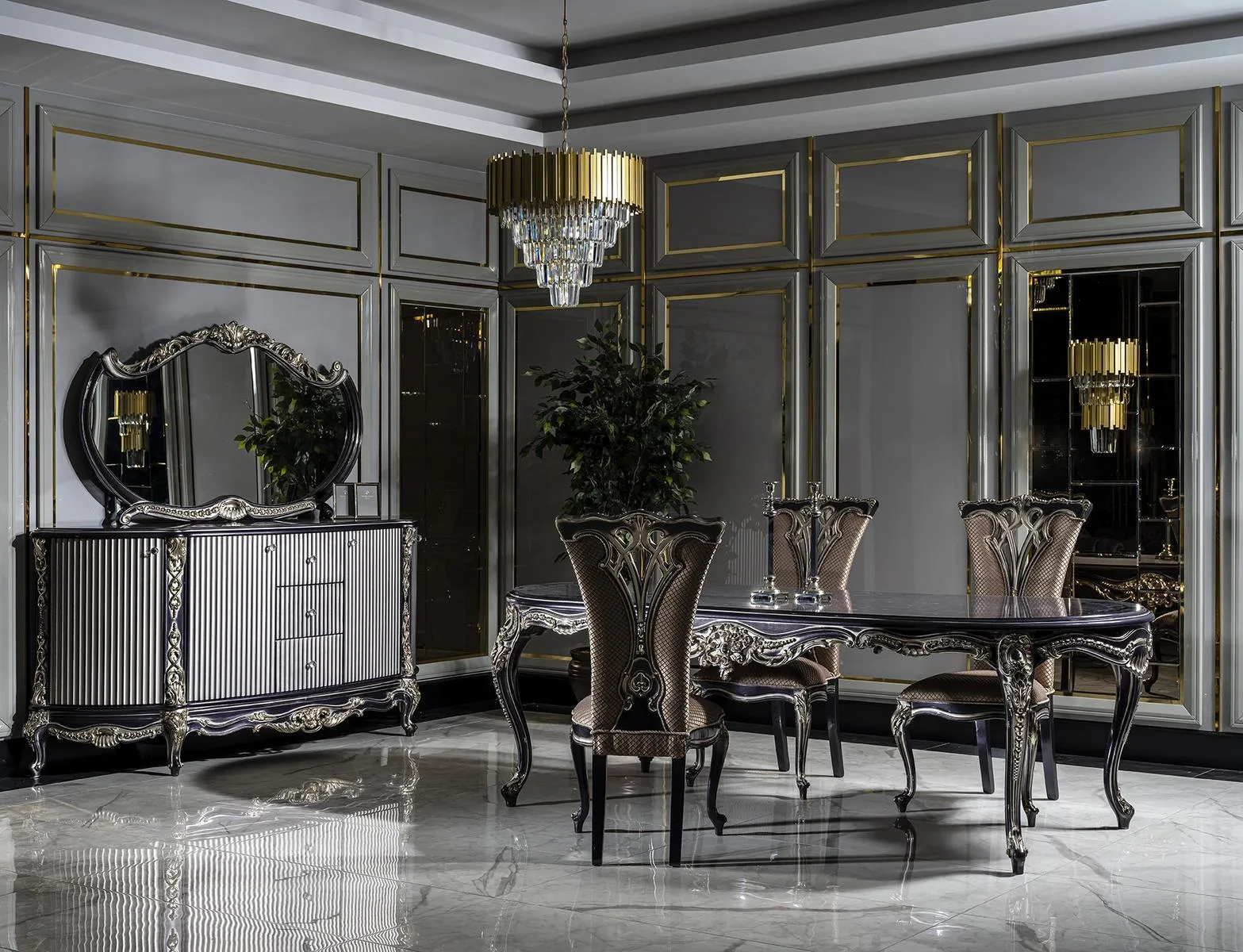 Queen Classic Dining Room Set